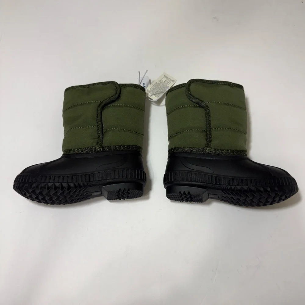 Old Navy Kids Winter Boots Sherpa Lined in Olive Green - Size 7 *NWT*